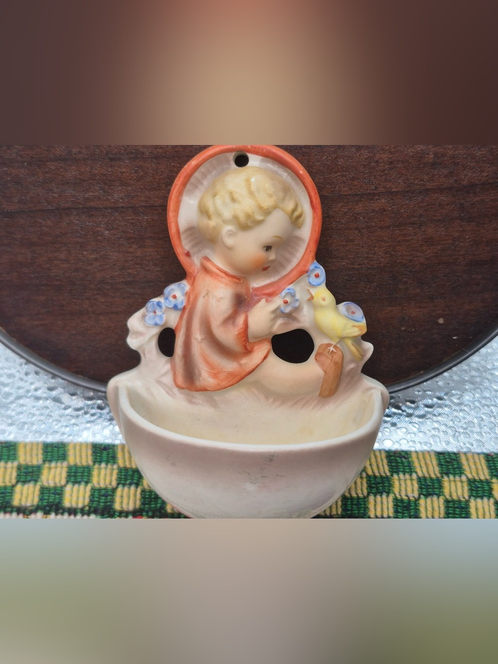 Vintage Stoup Holy Water Wall Font MARKED Hummel West Germany 22/0